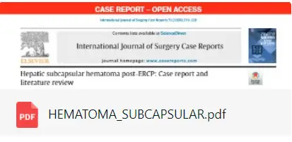 dra. caroline petersen hematoma subcapsular